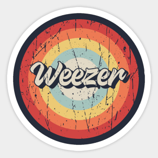 circle vintage - weezer Sticker